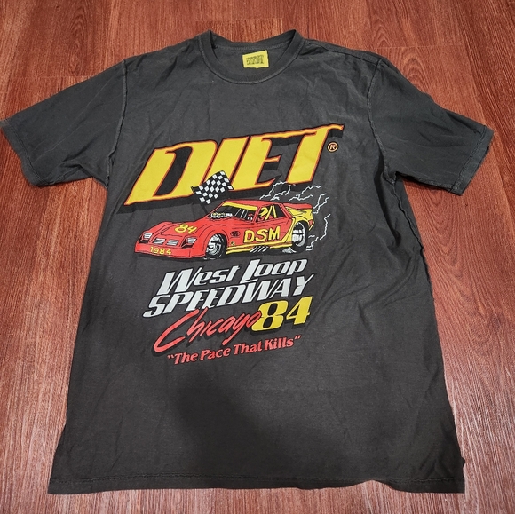 Diet Starts Monday West Loop T Shirt Car Speedway Chicago - Picture 1 of 6